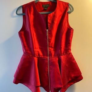 Gracia Red Peplum Top
